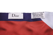 Load image into Gallery viewer, Christian Dior クリスチャンディオール スカーフ ツイリー シルク ホワイト レッド レディース 美品 中古 49382