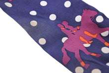 Load image into Gallery viewer, HERMES エルメス スカーフ ツイリー ドット 総柄 シルク 絹 ヴィオレ ブルーマリン ホワイト レディース 良品 中古 49384