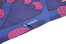 Load image into Gallery viewer, HERMES エルメス スカーフ ツイリー ドット 総柄 シルク 絹 ヴィオレ ブルーマリン ホワイト レディース 良品 中古 49384
