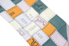 Load image into Gallery viewer, HERMES エルメス ストール ツイリー スカーフ グリーン ホワイト シルク フランス製 良品 中古 49385