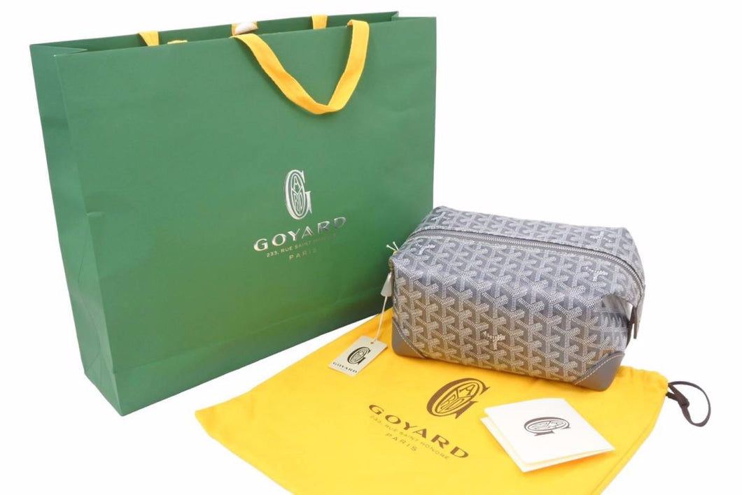 新品同様 GOYARD ゴヤール BOEING25 ボーイング25 ポーチ クラッチバッグ セカンドバッグ PVC グレー シルバー金具 中古  49405 – Casanova Vintage