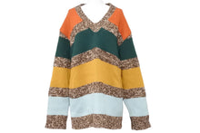 画像をギャラリービューアに読み込む, GUCCI グッチ ニット セーター Vネック M マルチカラー リバーシブル マルチカラー グリーン 花柄 496476 美品 中古49476