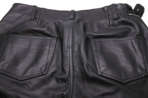 Rick Owens リックオウエンス レザーパンツ 2014 RU14F2387-LBO ブラック サイズ48 美品 中古 49496