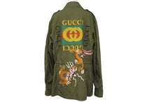 画像をギャラリービューアに読み込む, [USED/中古]GUCCI グッチ ジャケット カーキ レッド コットン 48 475041 Bランク 中古 49500