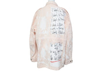 画像をギャラリービューアに読み込む, FAITH CONNEXION フェイスコネクション 18SS ペイント加工ミリタリージャケット コットン ピンク サイズXS 美品 中古 49501