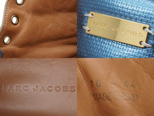 画像をギャラリービューアに読み込む, MARC JACOBS マークジェイコブス スニーカー ハイカット ベージュ メタリックブルー サイズ44 良品 中古 49507