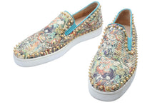 Load image into Gallery viewer, Christian Louboutin クリスチャンルブタン ピックポートスリッポン スタッズ 総柄レザー 45 美品 中古 49512