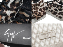 Load image into Gallery viewer, GIUSEPPE ZANOTTI ジュゼッペザノッティ ハラコ レオパード スニーカー ホワイト ブラウン 靴 シューズ サイズ44 中古 49529