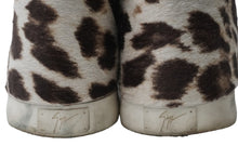 Load image into Gallery viewer, GIUSEPPE ZANOTTI ジュゼッペザノッティ ハラコ レオパード スニーカー ホワイト ブラウン 靴 シューズ サイズ44 中古 49529
