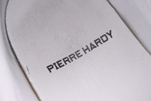 Load image into Gallery viewer, PIERRE HARDY ピエールアルディ ホワイト×シルバーレザー ベルクロ付き ハイカット スニーカー サイズ44 美品 中古 49536