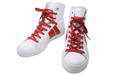 画像をギャラリービューアに読み込む, AMIRI アミリ ハイカットスニーカー SUNSET サンセット レザーホワイト レッド シルバー金具 サイズ44 美品 中古 49537