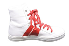 画像をギャラリービューアに読み込む, AMIRI アミリ ハイカットスニーカー SUNSET サンセット レザーホワイト レッド シルバー金具 サイズ44 美品 中古 49537