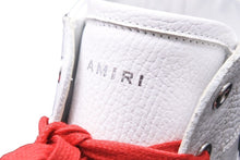 画像をギャラリービューアに読み込む, AMIRI アミリ ハイカットスニーカー SUNSET サンセット レザーホワイト レッド シルバー金具 サイズ44 美品 中古 49537