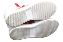 画像をギャラリービューアに読み込む, AMIRI アミリ ハイカットスニーカー SUNSET サンセット レザーホワイト レッド シルバー金具 サイズ44 美品 中古 49537