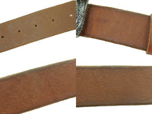 画像をギャラリービューアに読み込む, GUCCI グッチ ベルト タイガーヘッド バックル 407052 CVEBN ブラウン シルバー金具 レザー サイズ90・36 美品 中古 49552