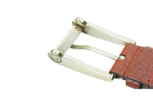 画像をギャラリービューアに読み込む, GUCCI グッチ レザーベルト ソーホーロゴ 295327 イタリア製 レザー レッド シルバー 金具 サイズ90・36 良品 中古 49555