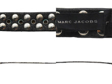 Load image into Gallery viewer, MARC JACOBS マークジェイコブス ベルト スタッズ ブラック レザー サイズL シルバー金具 美品 中古 49557