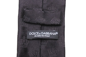 DOLCE&GABBANA ドルチェアンドガッバーナ ネクタイ 紳士 ブラック シルク G0JFJGT149E 美品 中古 49559