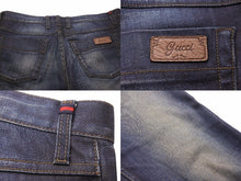 画像をギャラリービューアに読み込む, GUCCI グッチ ウォッシュド デニムパンツ ストレッチ スキニ― ブルー ボトムス 269300 サイズ46 中古 49563