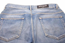 画像をギャラリービューアに読み込む, BALMAIN バルマン デニムパンツ スキニーパンツ ダメージ加工 W4HT598C483V コットン ブルー サイズ32 美品 中古 49565