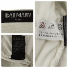 画像をギャラリービューアに読み込む, BALMAIN バルマン バイカーパンツ ホワイト 白 ボトムス W5HT551D105 サイズ31 美品 中古 49568