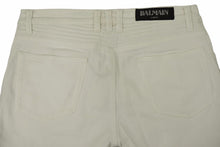 画像をギャラリービューアに読み込む, BALMAIN バルマン バイカーパンツ ホワイト 白 ボトムス W5HT551D105 サイズ31 美品 中古 49568