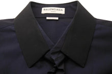 画像をギャラリービューアに読み込む, BALENCIAGA バレンシアガ デザイン 長袖シャツ アレキサンダーワン期 ネイビー 紺色 トップス 390231 サイズ40 美品 中古 49587