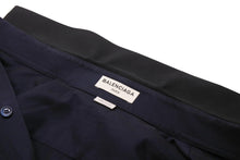 画像をギャラリービューアに読み込む, BALENCIAGA バレンシアガ デザイン 長袖シャツ アレキサンダーワン期 ネイビー 紺色 トップス 390231 サイズ40 美品 中古 49587