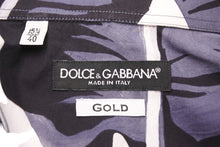 画像をギャラリービューアに読み込む, DOLCE&amp;GABBANA ドルチェアンドガッバーナ ハイビスカス 長袖シャツ ブラック グレー ホワイト G5EB4T サイズ40 中古 49600