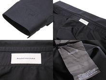 画像をギャラリービューアに読み込む, BALENCIAGA バレンシアガ 長袖シャツ ブラック 黒 トップス 無地 301995 サイズ41 良好 中古 49607