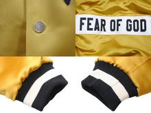 画像をギャラリービューアに読み込む, FEAR OF GOD フィアオブゴッド FIFTH COLLECTION Satin Baseball Coach Jacket スタジャン 5c17N イエロー 美品 中古 49630