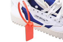 Load image into Gallery viewer, OFF-WHITE オフホワイト ハイカットスニーカー コットン 牛革 ホワイト ネイビー 45 メンズ 美品 中古 49657