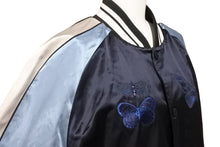 画像をギャラリービューアに読み込む, Valentino ヴァレンチノ ジャケット スタジャン 蝶 刺繡 ネイビー サイズ48 MV3CI0A243J 美品 中古 49668