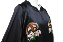 画像をギャラリービューアに読み込む, CHRISTIAN DADA クリスチャンダダ ジャケット リバーシブル シルク アクリル ウール ブラック オレンジ シルバー 50 美品 中古49669