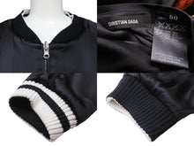 画像をギャラリービューアに読み込む, CHRISTIAN DADA クリスチャンダダ ジャケット リバーシブル シルク アクリル ウール ブラック オレンジ シルバー 50 美品 中古49669