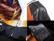 画像をギャラリービューアに読み込む, CHRISTIAN DADA クリスチャンダダ ジャケット リバーシブル シルク アクリル ウール ブラック オレンジ シルバー 50 美品 中古49669