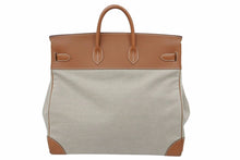 Load image into Gallery viewer, 超レア色 新品同様 HERMES エルメス オータクロア50 トワル ゴールド シルバー金具 Y刻印 中古 49672