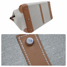 Load image into Gallery viewer, 超レア色 新品同様 HERMES エルメス オータクロア50 トワル ゴールド シルバー金具 Y刻印 中古 49672