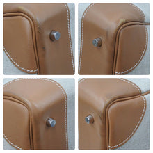 Load image into Gallery viewer, 超レア色 新品同様 HERMES エルメス オータクロア50 トワル ゴールド シルバー金具 Y刻印 中古 49672