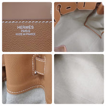 Load image into Gallery viewer, 超レア色 新品同様 HERMES エルメス オータクロア50 トワル ゴールド シルバー金具 Y刻印 中古 49672