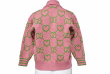画像をギャラリービューアに読み込む, 極美品 GUCCI グッチ ガールズ カーディガン GG柄 2022-23AW イタリア製 ウール ポリウレタン ピンク グリーン サイズS 中古 49674