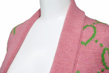 画像をギャラリービューアに読み込む, 極美品 GUCCI グッチ ガールズ カーディガン GG柄 2022-23AW イタリア製 ウール ポリウレタン ピンク グリーン サイズS 中古 49674