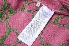 画像をギャラリービューアに読み込む, 極美品 GUCCI グッチ ガールズ カーディガン GG柄 2022-23AW イタリア製 ウール ポリウレタン ピンク グリーン サイズS 中古 49674