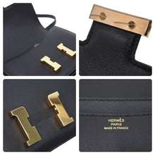 Load image into Gallery viewer, 極美品 HERMES エルメス ショルダーバッグ ミニ コンスタンス3 ブラック RG金具 エバーカラー A刻印 中古 49709