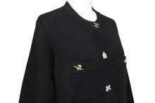 画像をギャラリービューアに読み込む, 新品未使用 CHANEL シャネル カーディガン ココマーク ボタン 2022-23AW P73483 K10530 94305 カシミヤ ブラック ゴールド 49750