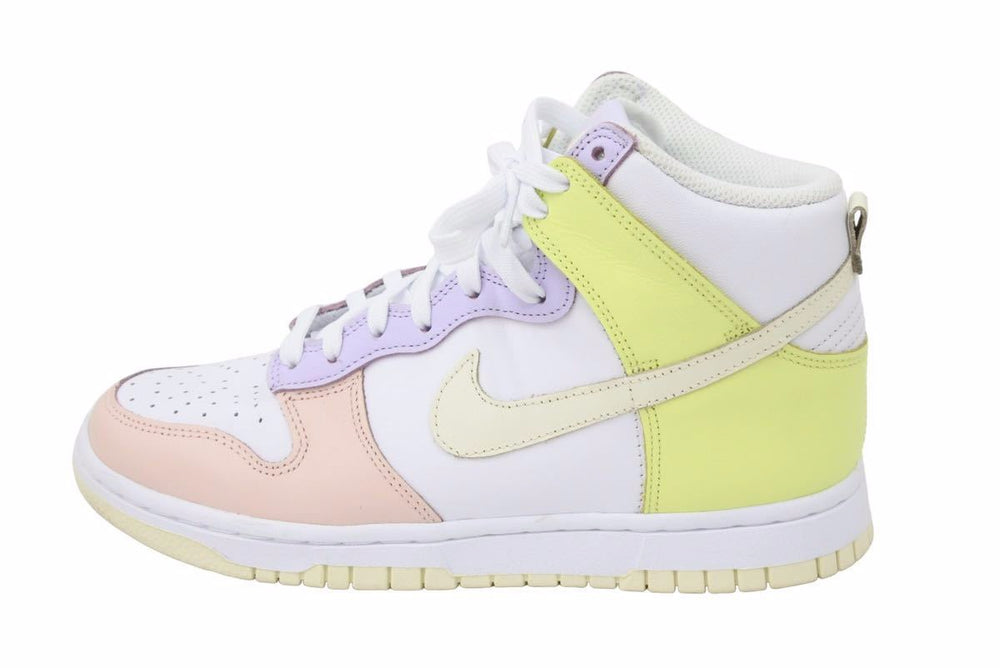 NIKE ナイキ スニーカー ダンクハイ ウィメンズ カシミア DD1869-108 ホワイト パステルカラー 25cm 美品 中古 49757