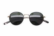 画像をギャラリービューアに読み込む, EYEVAN アイヴァン ラウンド サングラス ブラック グリーン 小物 アイウェア E-0504 美品 中古 49760