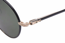 画像をギャラリービューアに読み込む, EYEVAN アイヴァン ラウンド サングラス ブラック グリーン 小物 アイウェア E-0504 美品 中古 49760