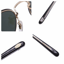 画像をギャラリービューアに読み込む, EYEVAN アイヴァン ラウンド サングラス ブラック グリーン 小物 アイウェア E-0504 美品 中古 49760