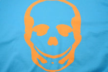 画像をギャラリービューアに読み込む, Lucien Pellat-Finet ルシアンペラフィネ 半袖Ｔシャツ ドクロ柄 コットン ブルー サイズL 美品 中古 49776